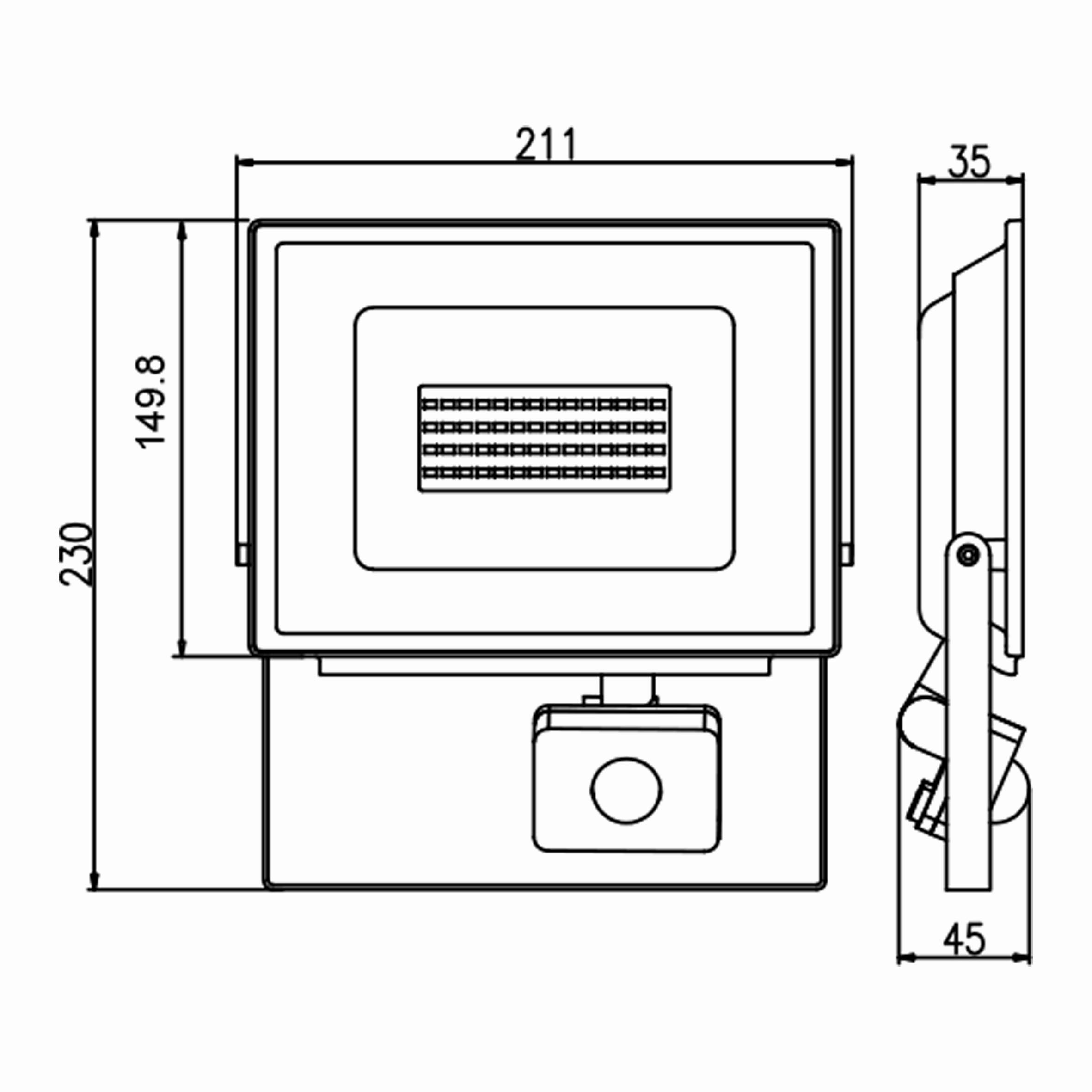 50w Sensörlü Ledli Projektör T.Ç.