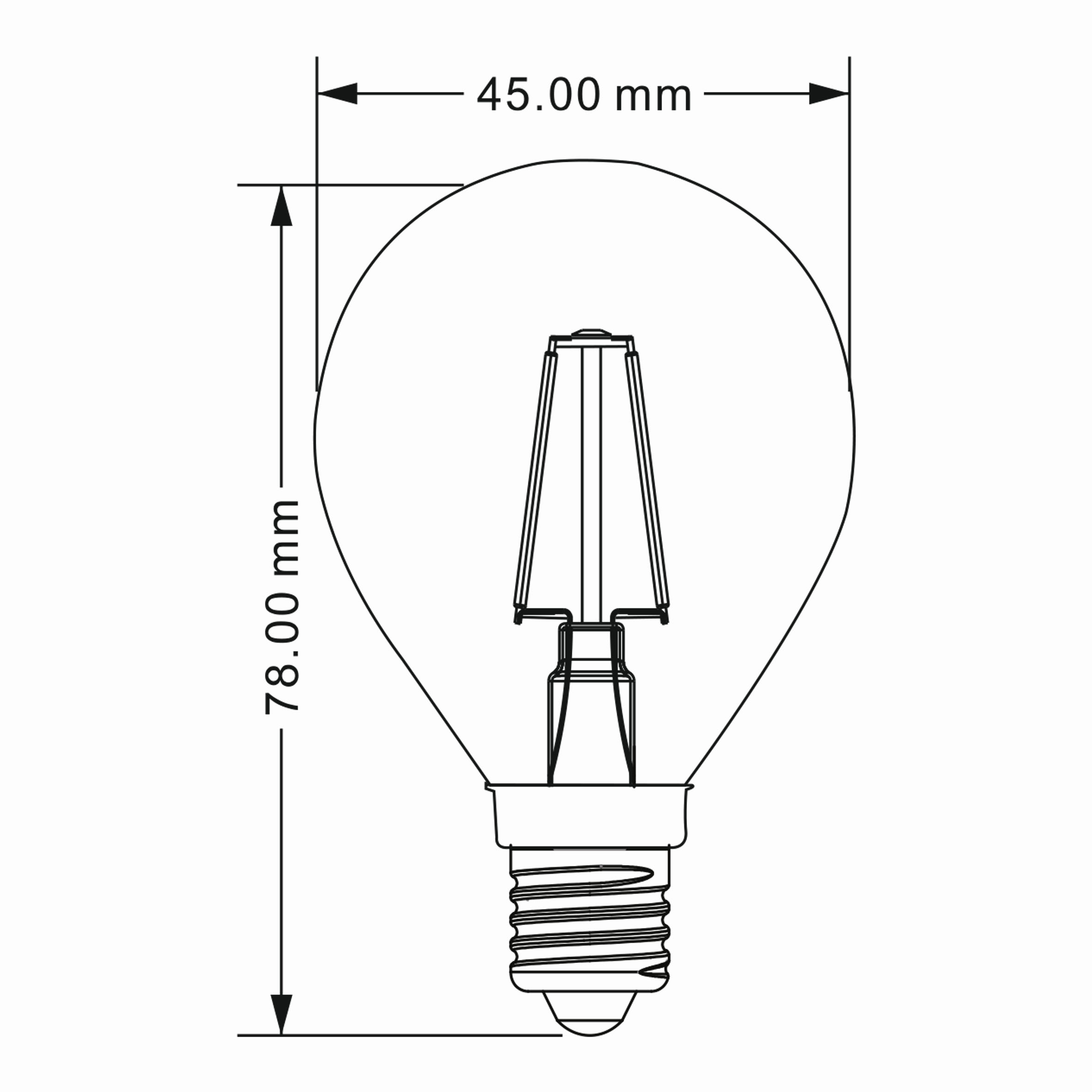 4w E14 Mini Glob Amber Ampul T. Ç.