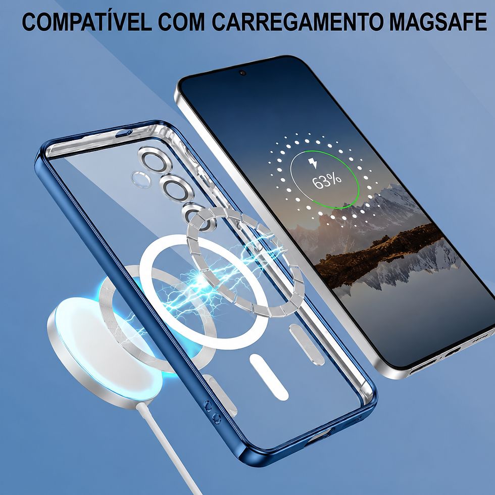 Miniatura: Capa Luxo Magnética Samsung S26 S25 S24 S23 S22 Ultra Plus FE | Proteção de Lent
