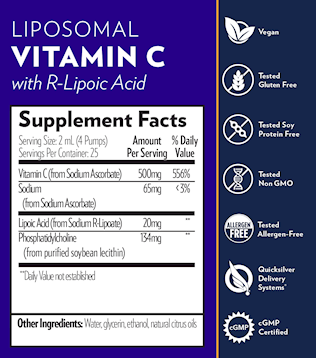 Прев'ю: (QS) Vitamin C RLA Liposomal | Вітамін С з р-ліпоєвою кислотою 50ml