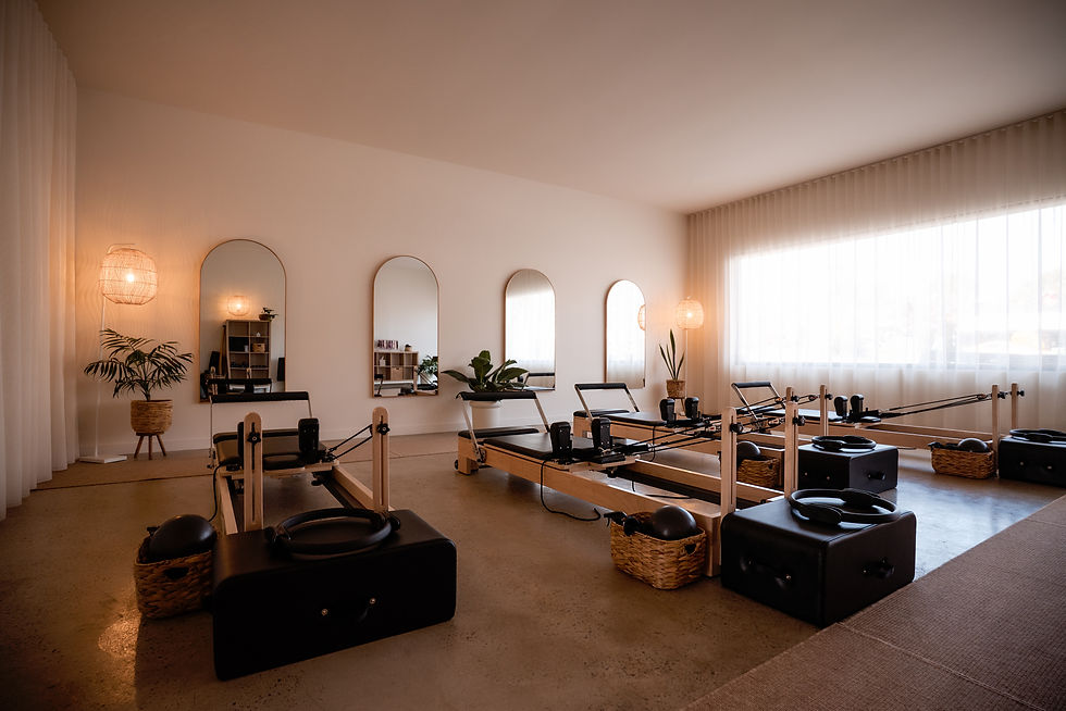 Small group Reformer Pilates class at Gem Pilates Studio in Gembrook