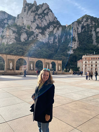 Brooke standing in front of mountains in Montserrat