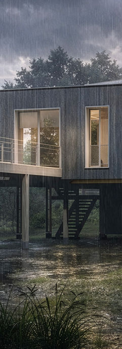 maison sur Pilotis bois en région parisienne