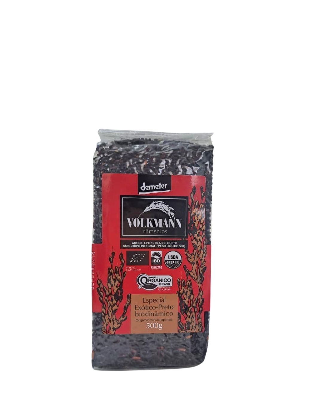 ARROZ INTEGRAL EXOTICO PRETO ORGÂNCIO E BIODINÂMICO-500G