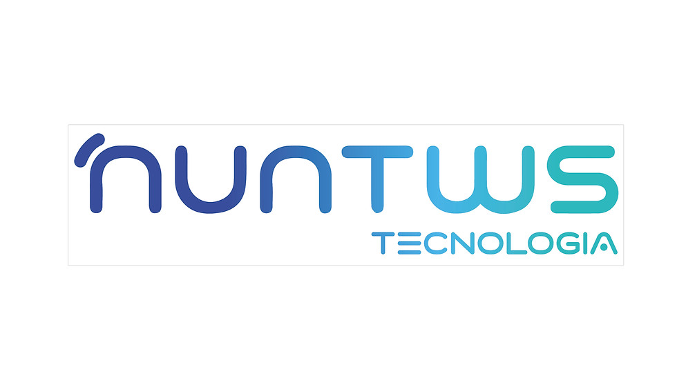 Logo da Nwntus Tecnologia em degradê, formato horizontal (wide landscape).
