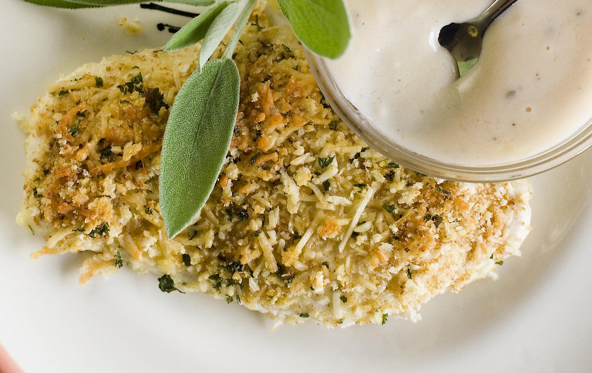 Parmesan Chicken & Creamy Sage Sauce