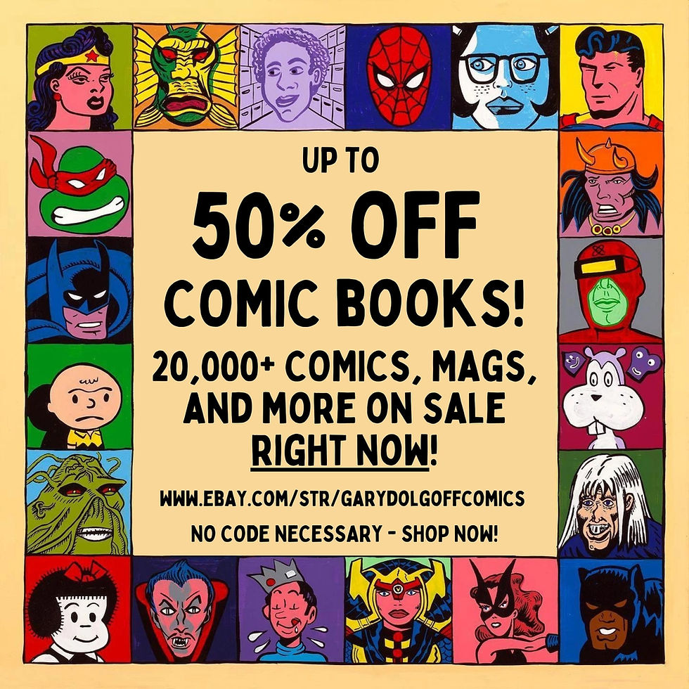 GDCOMICS eBAY STORE SALE- Up to 50% off Thousands of Comics!!!