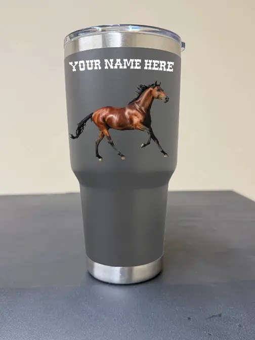 Thumbnail: 30oz Tumbler Horse , CHESNUT