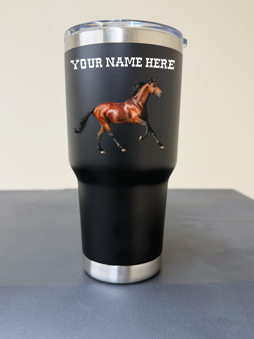 Thumbnail: 30oz Tumbler Horse , CHESNUT