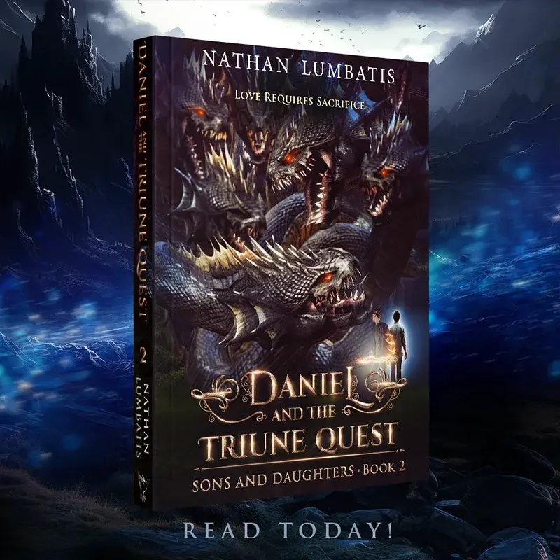 The past year of Daniel's life has been anything but normal. Adoption by his Heavenly Father? Check. Become the Vessel for the mystical Sun Sword? Check. Charged with a quest to fight the source of all evil? Check. But hey, he made it look good. Now it's his best friend, Ben's, turn to become the Vessel for the Triune Shield, and Daniel's ready to lead the charge on another adventure. But, they only have three days to find the shield before the Enemy catches up, and obtaining it will require the last thing either of the boys is ready for: self-sacrifice. Daniel must die to his pride, and Ben must pay the ultimate price. They'll need a miracle if they hope to survive. Book cover art and design Donika Mishineva