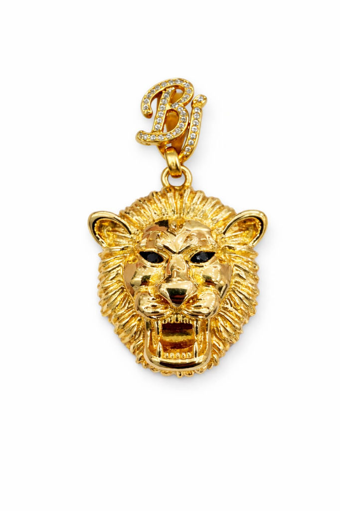 Gold lion head pendant featured in Burhani Jewelery reviews