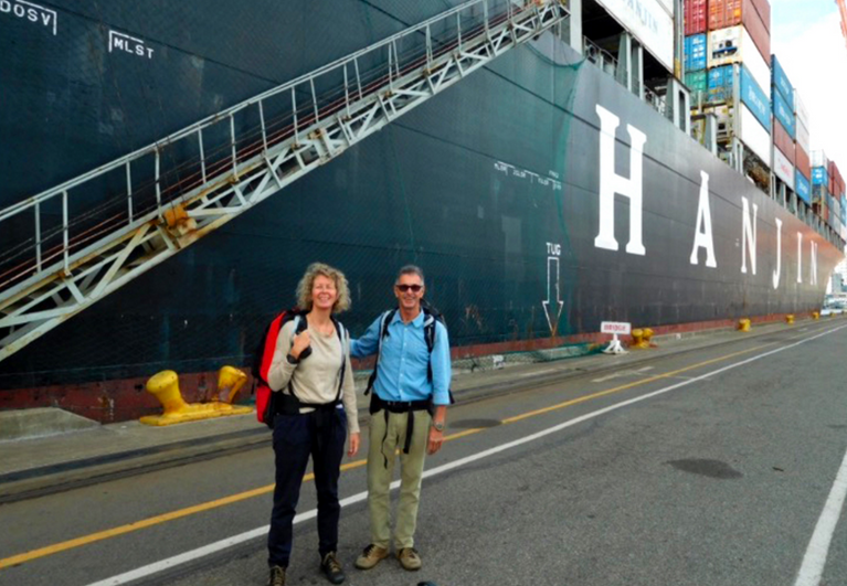 CROSSING THE PACIFIC ON A CONTAINER SHIP