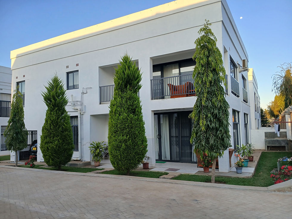 A modern white house