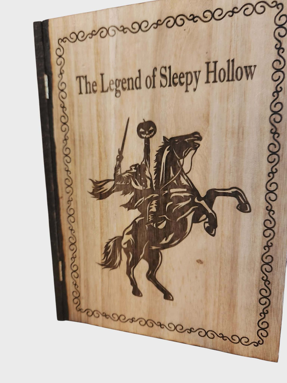 Thumbnail: The Legend of Sleepy Hollow Wood Burned Book Box #AltarBox #Gothic #Wood