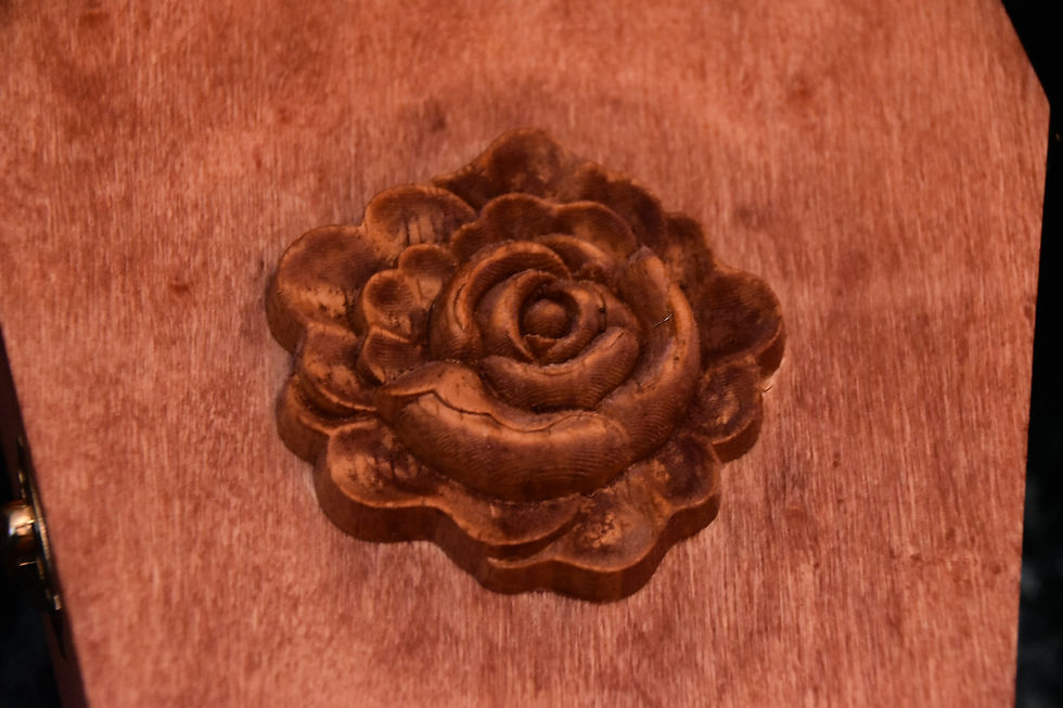 Thumbnail: Rose Applique Tarot/Altar Box Coffin Box