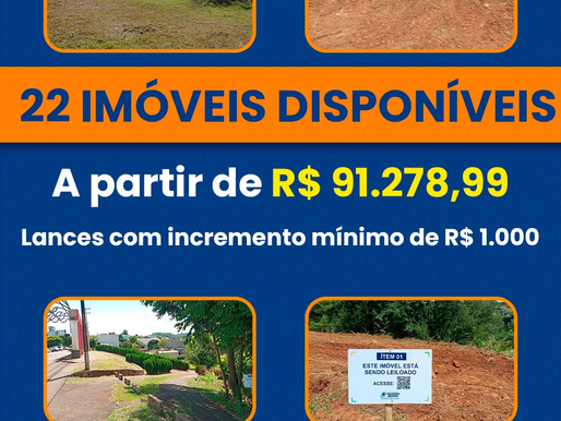 Administração municipal lança novo edital com 22 imóveis disponíveis