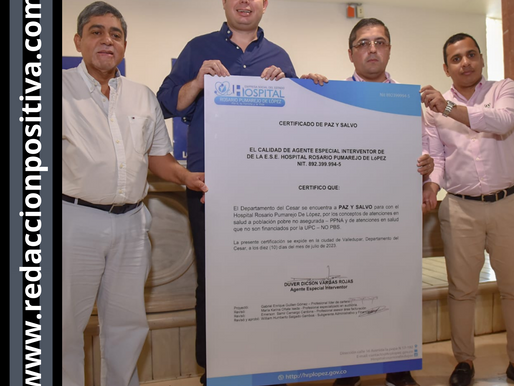 Cero deudas y grandes inversiones transforman Hospital Rosario Pumarejo balance Gobernación del Cesa