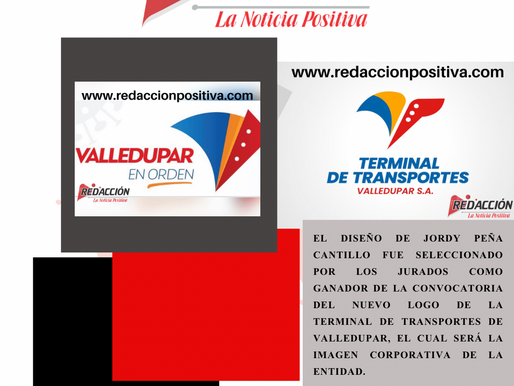 Jordy Peña C, ganador de la convocatoria “Nuevo Logo de la Terminal de Transportes de Valledupar”.