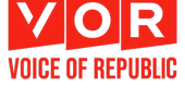 "Voice of Republic logo featuring red 'VOR' text with tagline underneath"