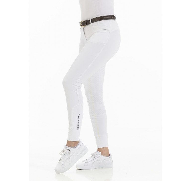 Miniature : Pantalon EQUITHÈME Kendal fond silicone blanc/femme