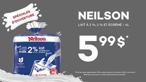 offres spéciales d’ouverture Hunt club road, Nelison 5.99 $