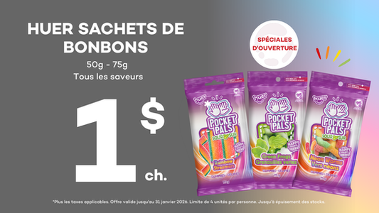 offres spéciales d’ouverture Hunt club road, Huer sachets de bonbons 1 $