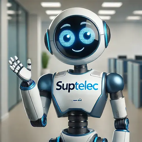 DALL·E 2025-01-21 23.15.22 - A modern and friendly robot mascot designed for a corporate e