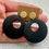 Thumbnail: Wooden earrings, Metal earrings, Leaf earrings and round earrings