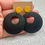 Thumbnail: Wooden earrings, Metal earrings, Leaf earrings and round earrings