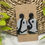 Thumbnail: Silver black earrings from polymer caly, Modern style earrings