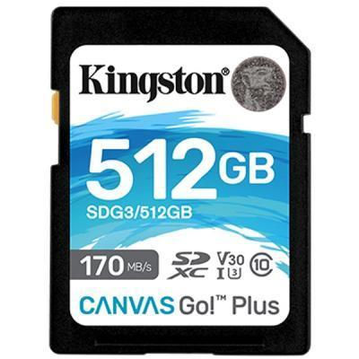 Карта пам'яті Kingston 512GB SD class 10 UHS-I U3 Canvas Go Plus