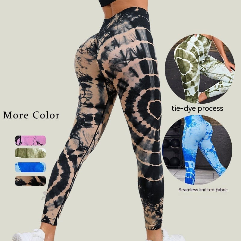 Tie-Dye High Waist Yoga Leggings for Sports