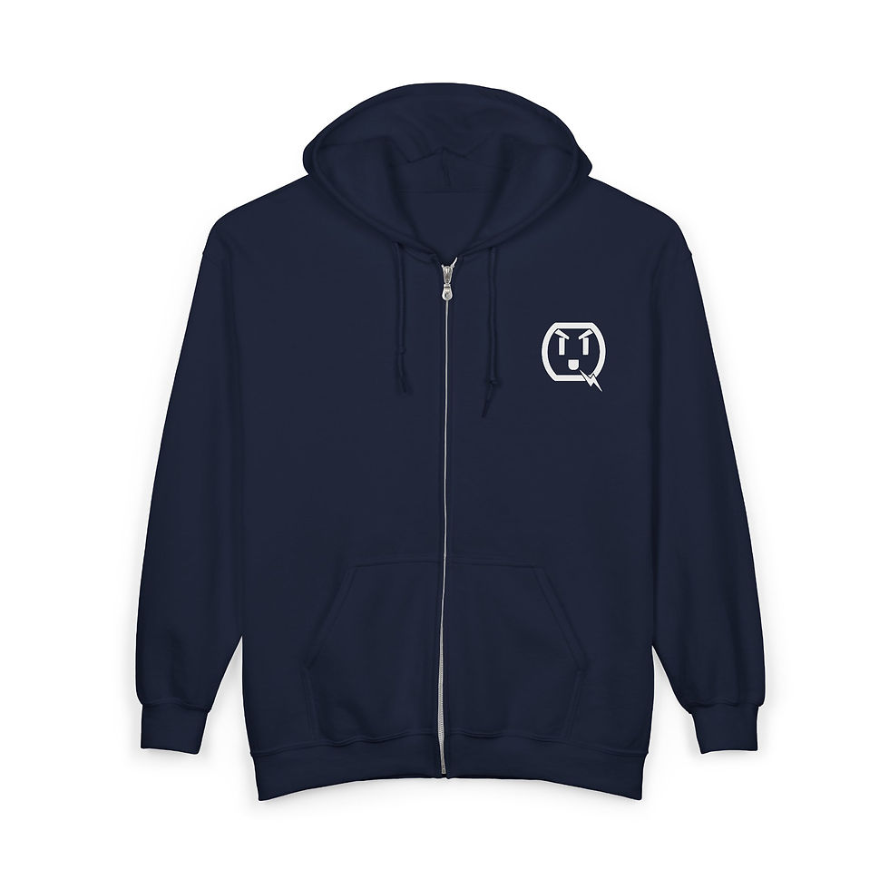 Thumbnail: Plugged In Unisex Zip-Up Hoodie with Unique Emblem