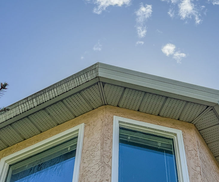 Exterior Gutter Cleaning before and after picture in Kelowna. Similar results can be expec