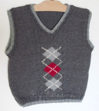 Marko argyle vest, 2 - 3 years old