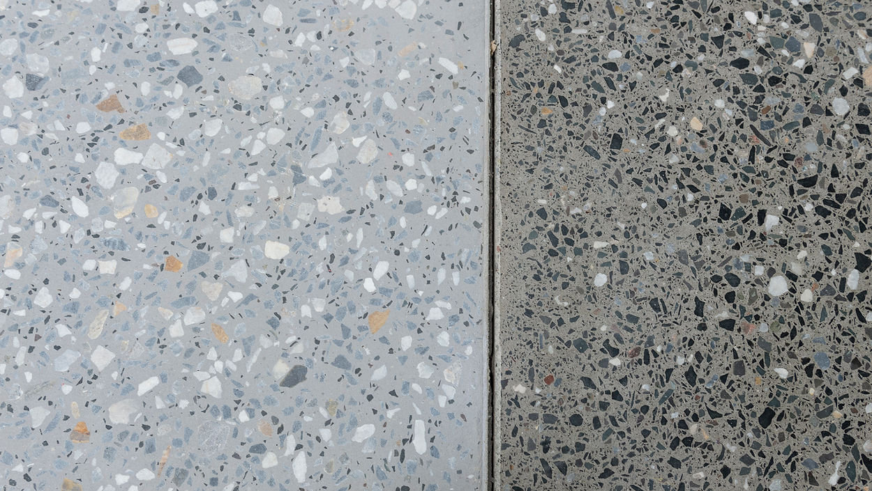 Two tiles, parallel to each other. Harmonious.