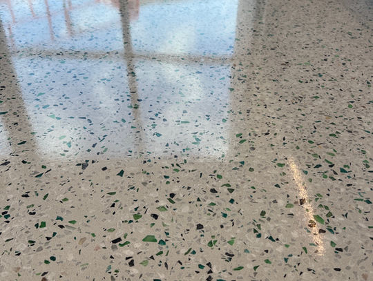 Green rock aggregate light coming in
