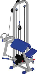 Тренажер для мышц разгибателей бедра, сидя