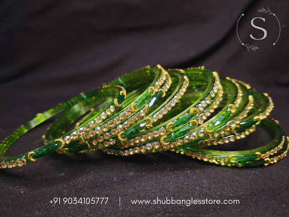 Thumbnail: Kumkum Green Bangles