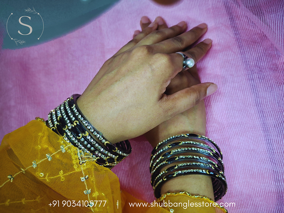 Thumbnail: Kumkum Black Bangles