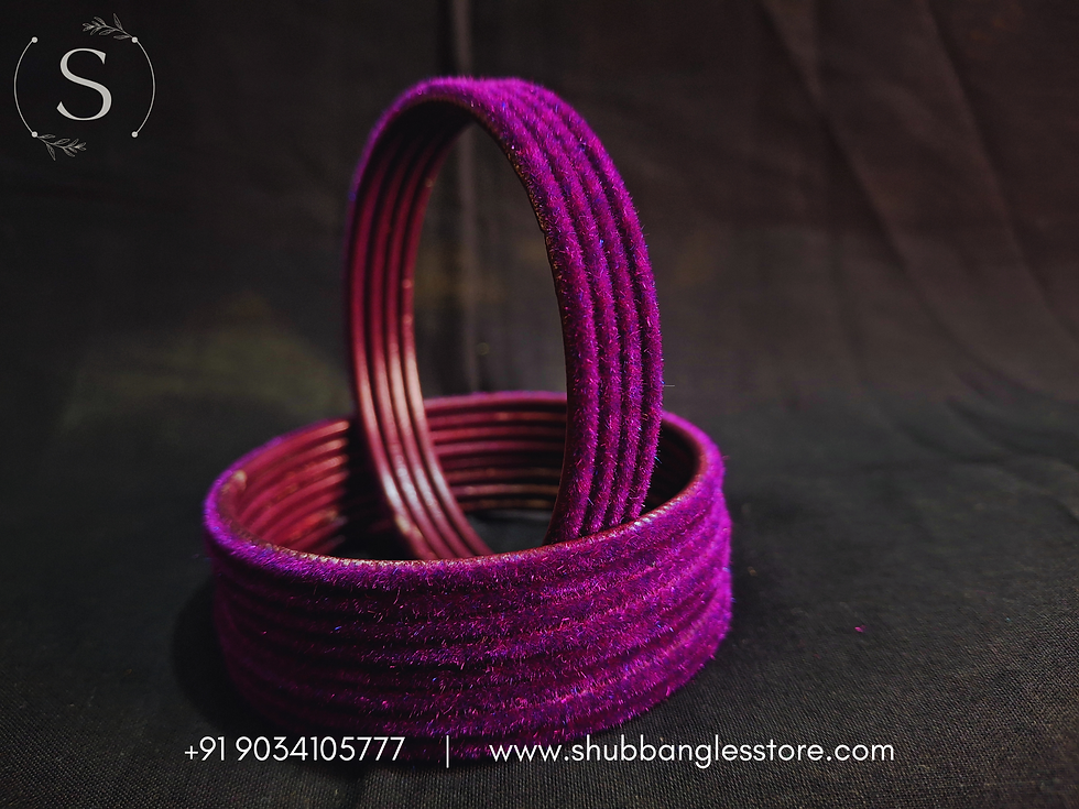 Thumbnail: Purple Velvet Bangles