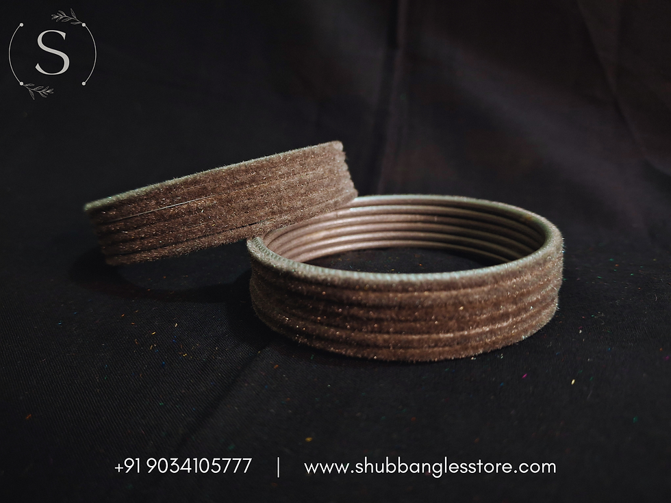 Thumbnail: Gray Velvet Bangles