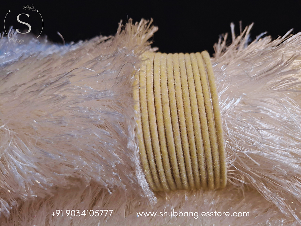 Thumbnail: Cream Velvet Bangles