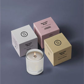 Specially Made candle collection - 4 candles, 3 in boxes and one out and lit