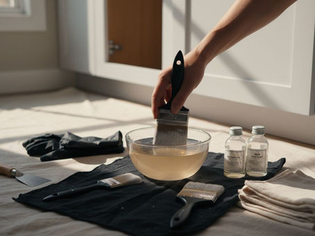 natural brush cleaning workspace