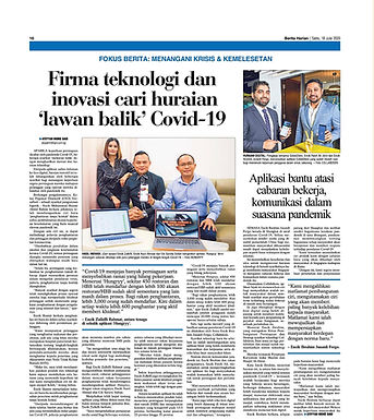 Featured In Berita Harian - 18 June 2020