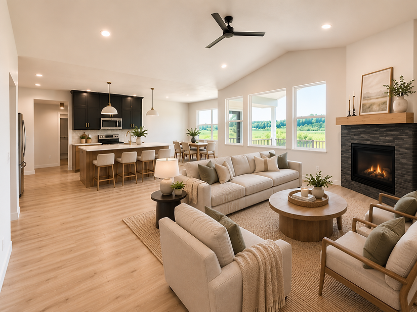 Custom Home Living Room