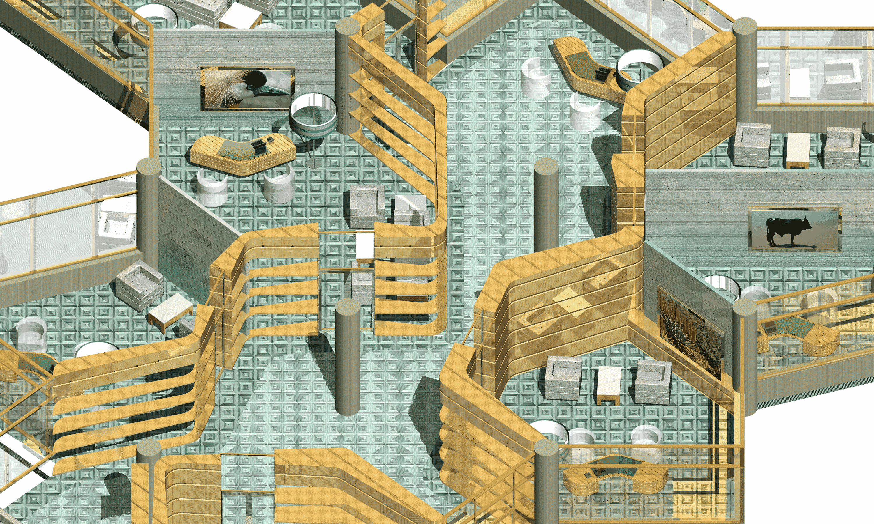 Organic design of the KZN Legislature Parliament building design by SOUNDSPACEDESIGN Architects Sydney