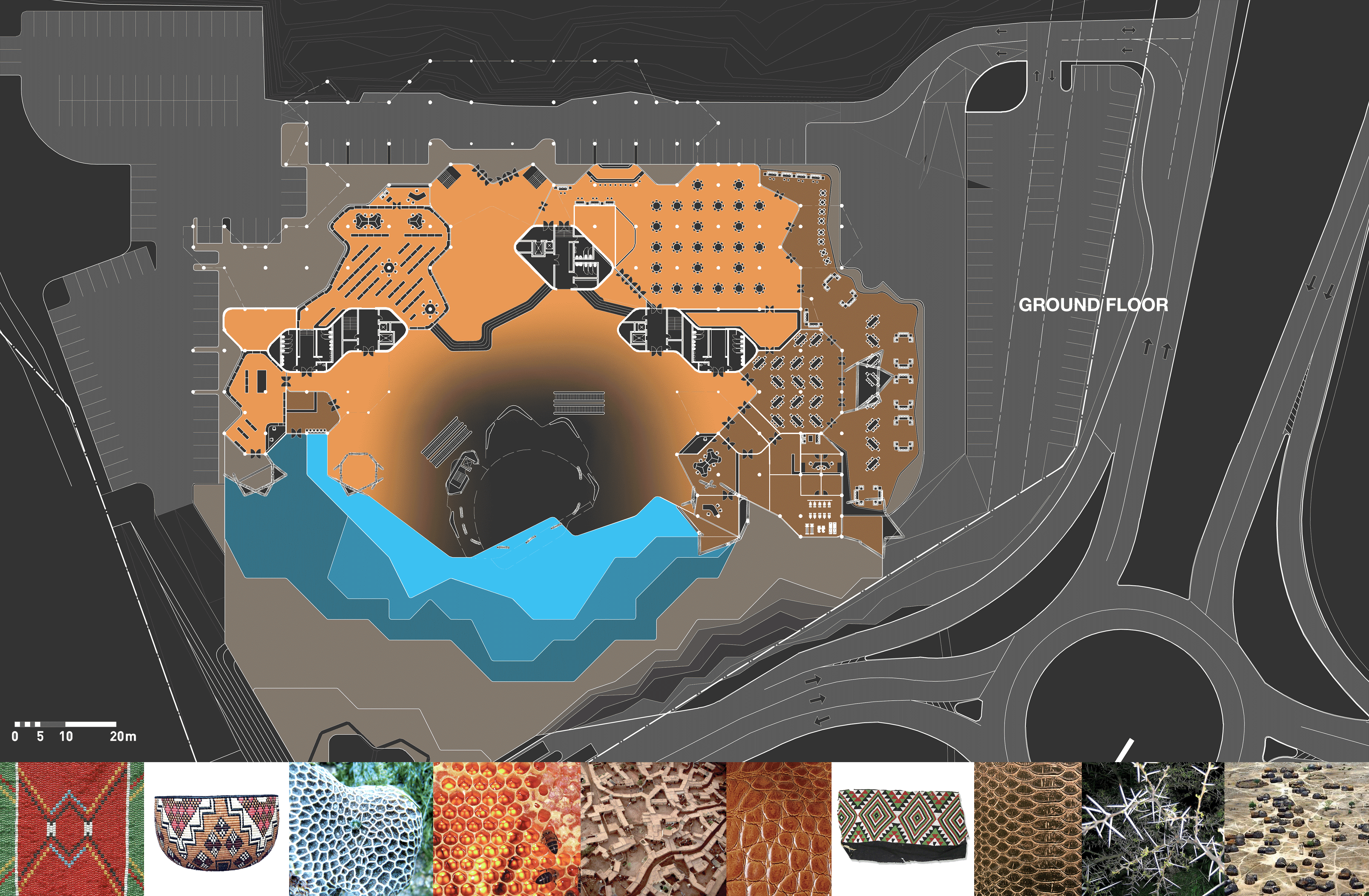 Organic design of the KZN Legislature Parliament building design by SOUNDSPACEDESIGN Architects Sydney