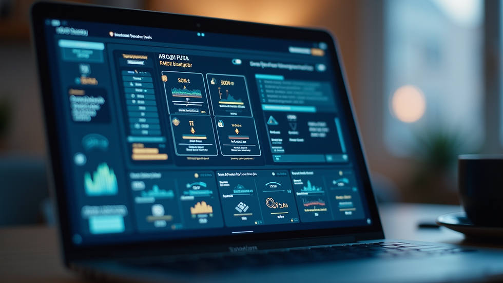 Eye-level view of a cloud-based PABX interface on a laptop screen